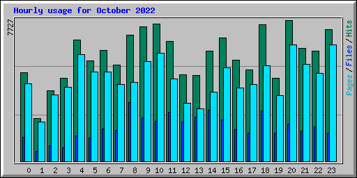 Hourly usage for October 2022