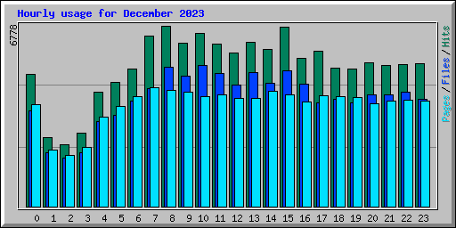 Hourly usage for December 2023